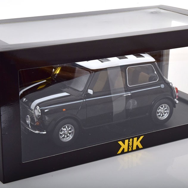 KK-Scale KKDC120055R - Mini Cooper RHD Checkered Black / White - Scale 1:12