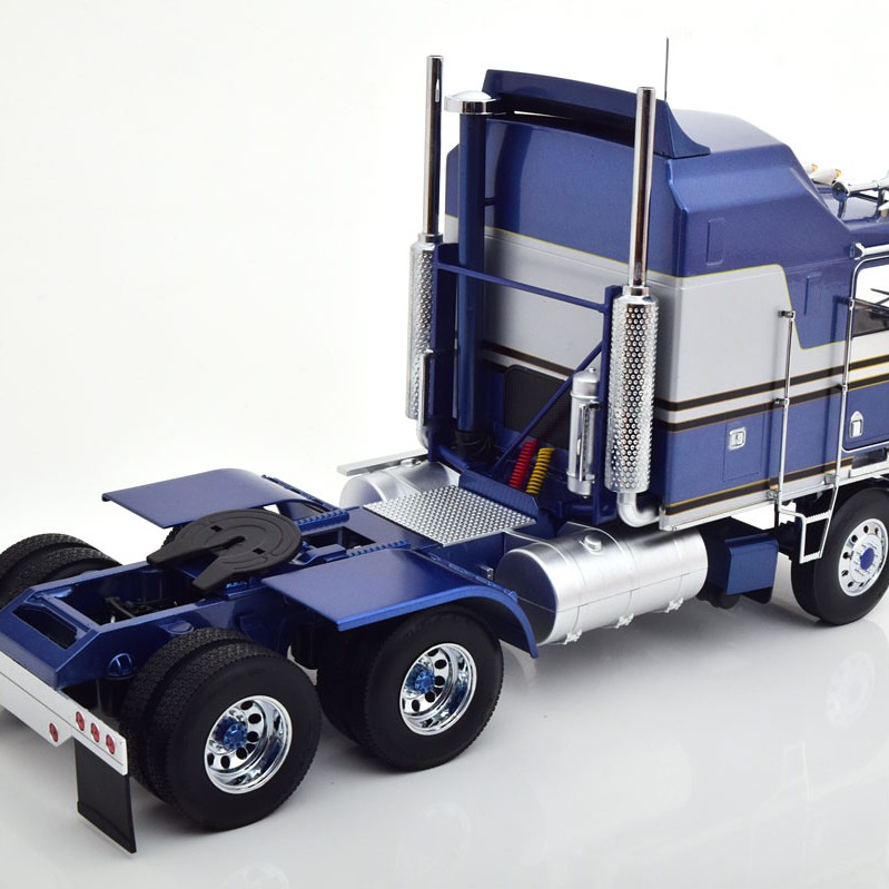 Road Kings RK180144 - 1976 Kenworth K100 Aerodyne Blue Metallic / Silver - Scale 1:18