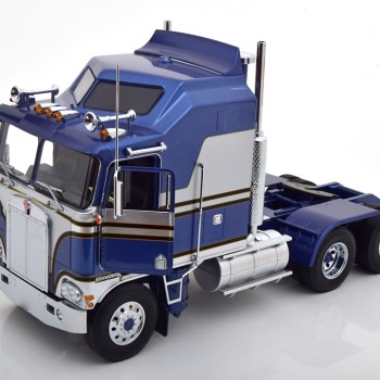 Road Kings RK180144 - 1976 Kenworth K100 Aerodyne Blue Metallic / Silver - Scale 1:18