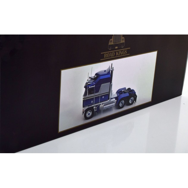 Road Kings RK180144 - 1976 Kenworth K100 Aerodyne Blue Metallic / Silver - Scale 1:18