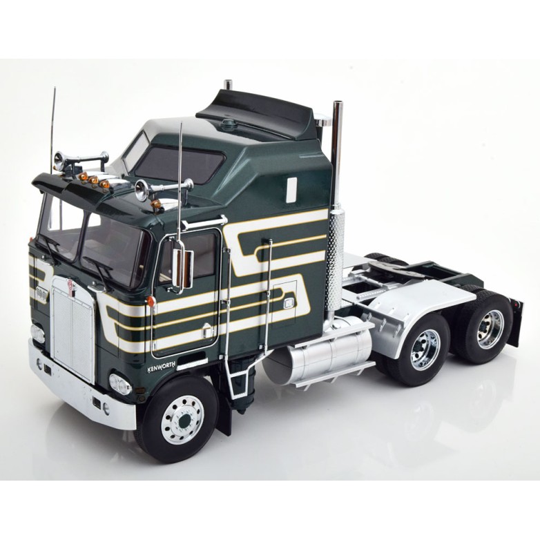 Road Kings RK180143 - 1976 Kenworth K100 Aerodyne Green Metallic / Silver - Scale 1:18