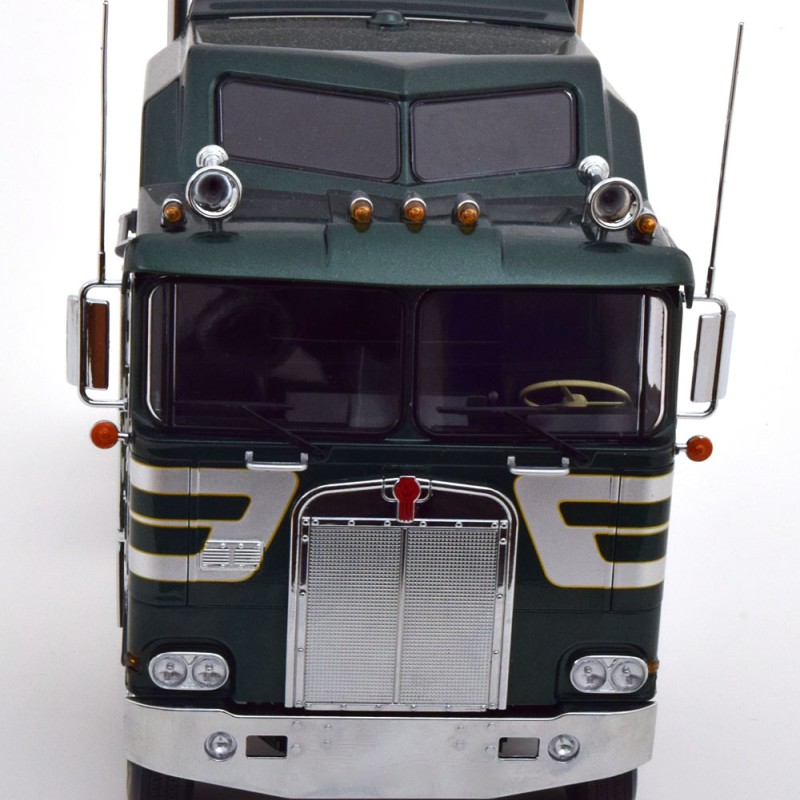 Road Kings RK180143 - 1976 Kenworth K100 Aerodyne Green Metallic / Silver - Scale 1:18