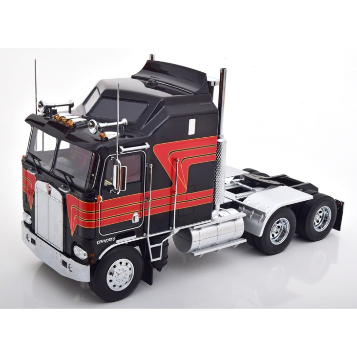 Road Kings RK180142 - 1976 Kenworth K100 Aerodyne Truck Black Red - Scale 1:18