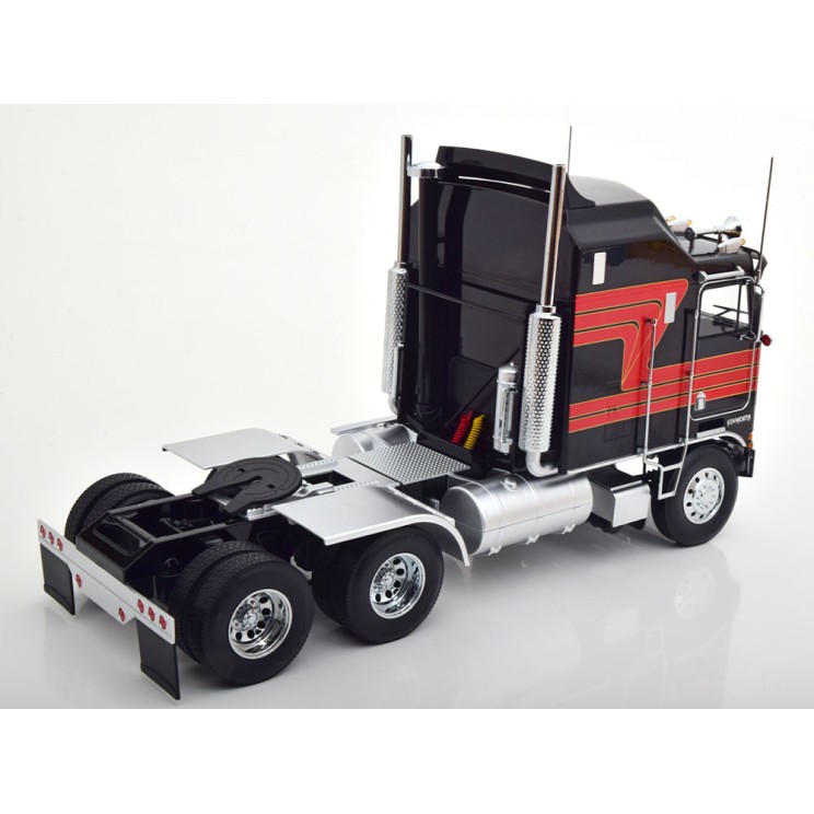 Road Kings RK180142 - 1976 Kenworth K100 Aerodyne Truck Black Red - Scale 1:18