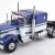 Road Kings RK180123 - Kenworth W900 Truck Prime Mover Blue Metallic / White - Scale 1:18