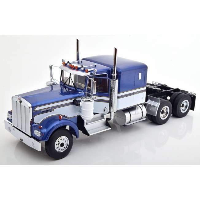 Road Kings RK180123 - Kenworth W900 Truck Prime Mover Blue Metallic / White - Scale 1:18