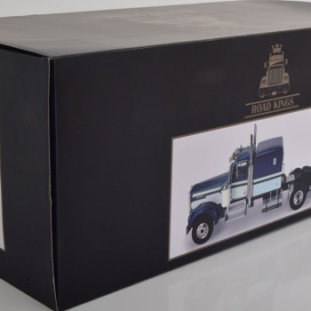 Road Kings RK180123 - Kenworth W900 Truck Prime Mover Blue Metallic / White - Scale 1:18
