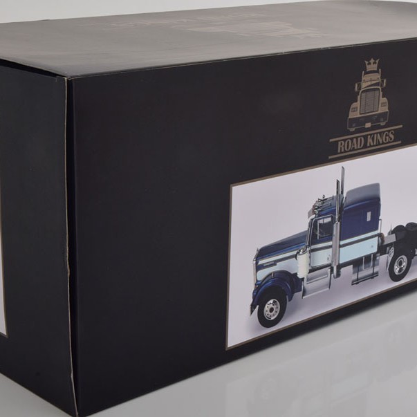 Road Kings RK180123 - Kenworth W900 Truck Prime Mover Blue Metallic / White - Scale 1:18