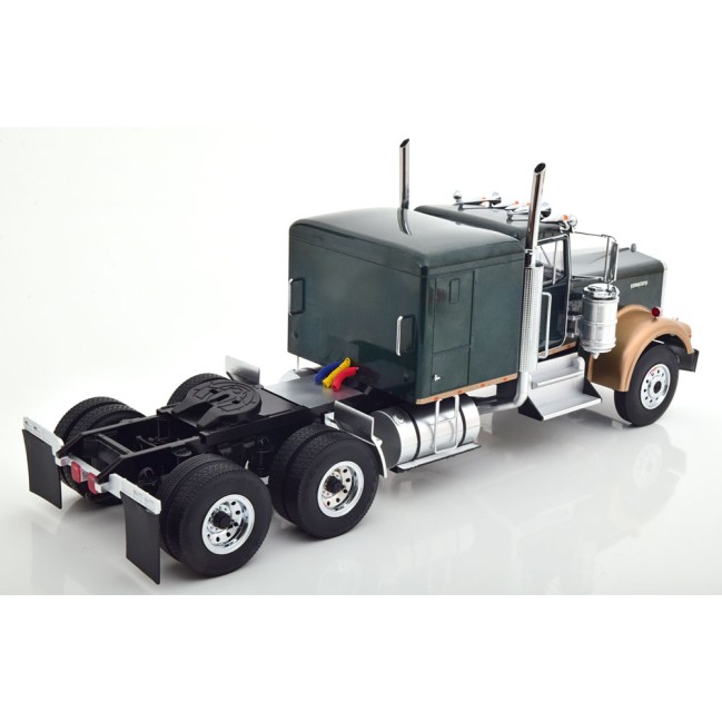 Road Kings RK180124 - Kenworth W900 Truck Prime Mover Dark Green Metallic / Gold - Scale 1:18