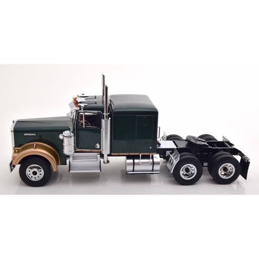 Road Kings RK180124 - Kenworth W900 Truck Prime Mover Dark Green Metallic / Gold - Scale 1:18