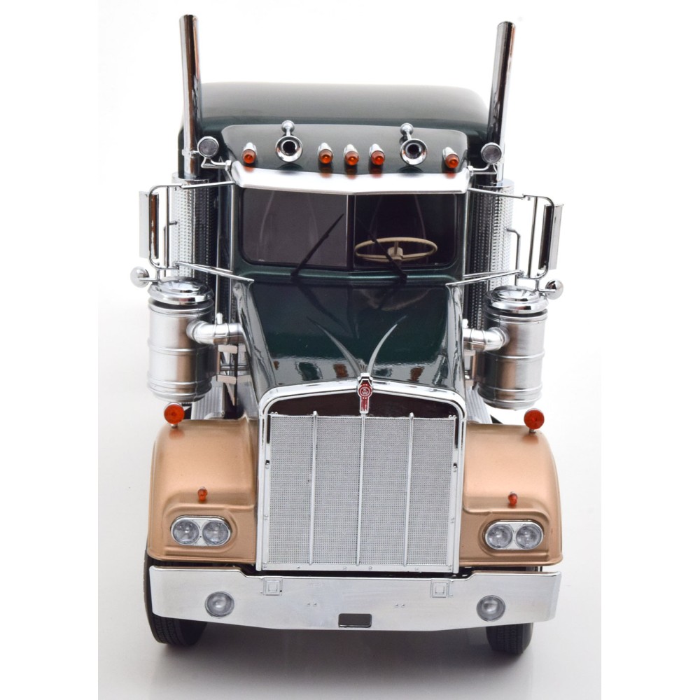 Road Kings RK180124 - Kenworth W900 Truck Prime Mover Dark Green Metallic / Gold - Scale 1:18