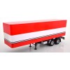 Road Kings RK180160 - 2 axle Semi Box Trailer Red & White - BJ McKay - BJ and the Bear Design - Scale 1:18