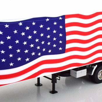 Road Kings RK180163 - 2 axle Semi Box Trailer Stars & Stripes American Flag - Scale 1:18