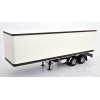 Road Kings RK180163 - 2 axle Semi Box Trailer White / Black - Scale 1:18
