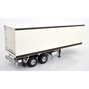 Road Kings RK180163 - 2 axle Semi Box Trailer White / Black - Scale 1:18