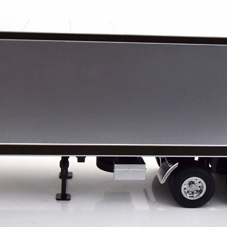 Road Kings RK180168 - 2 axle Semi Box Trailer Silver / Black - Scale 1:18