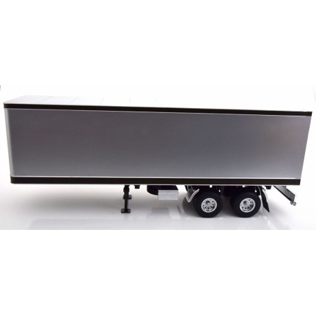 Road Kings RK180168 - 2 axle Semi Box Trailer Silver / Black - Scale 1:18