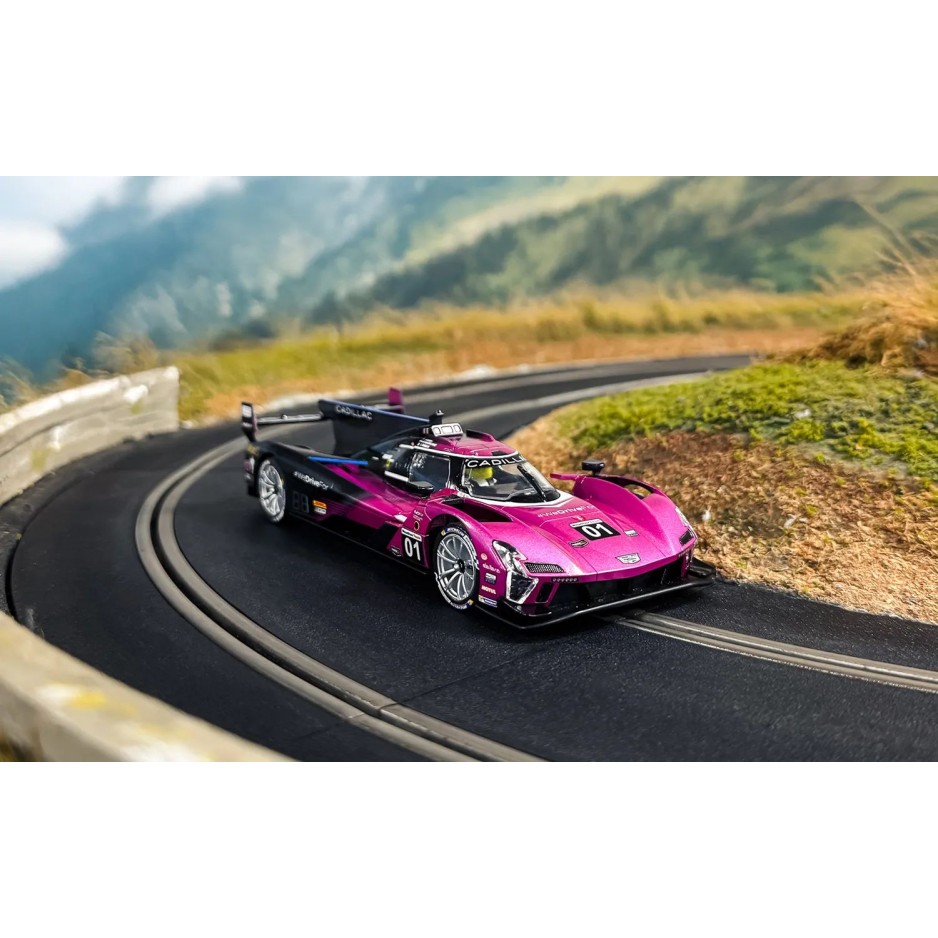 Scalextric C4611 Cadillac V-Series R - Road Atlanta 2024 - Pink Slot Car 1:32 Scale