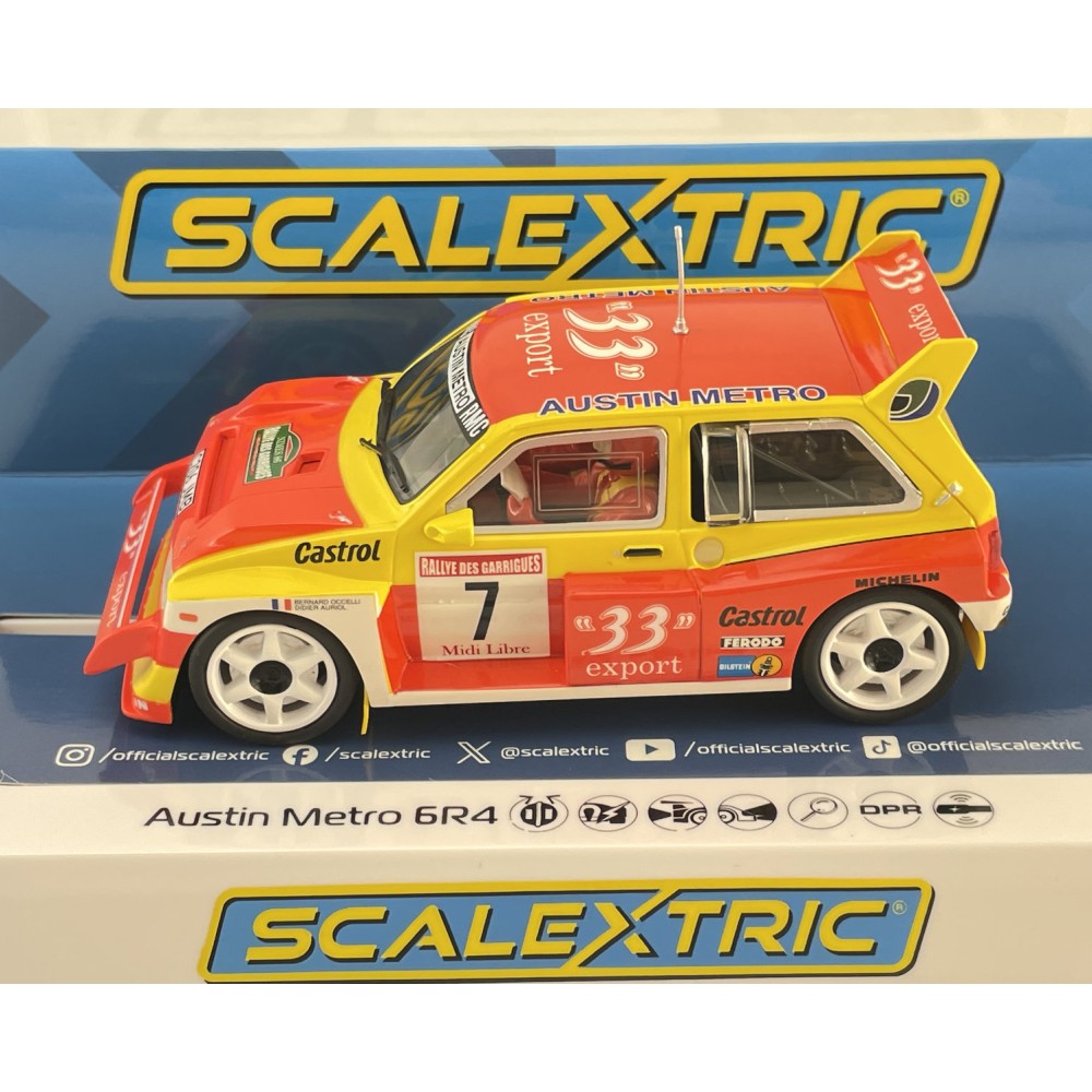 Scalextric C4668 - Austin Metro 6R4 - Didier Auriol No 7 Slot Car 1:32 Scale