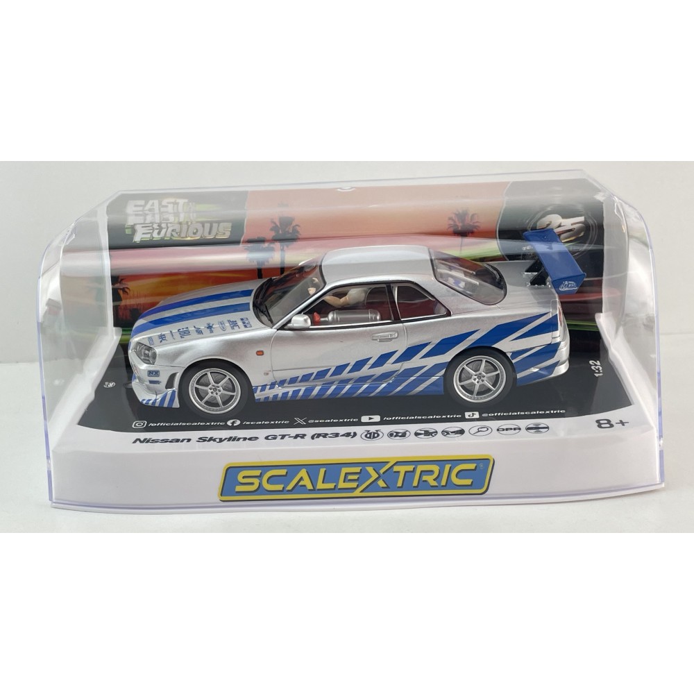 Scalextric C4674 Nissan Skyline GT-R (R34) - 2 Fast 2 Furious Slot Car 1:32 Scale
