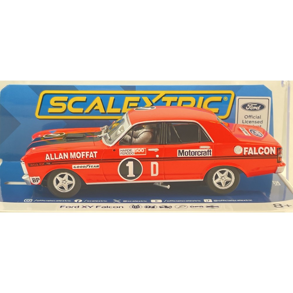 Scalextric C4702F Ford XY Falcon GT-HO Phase III 1975 Bathurst Alan Moffat No 1 Slot Car 1:32 Scale