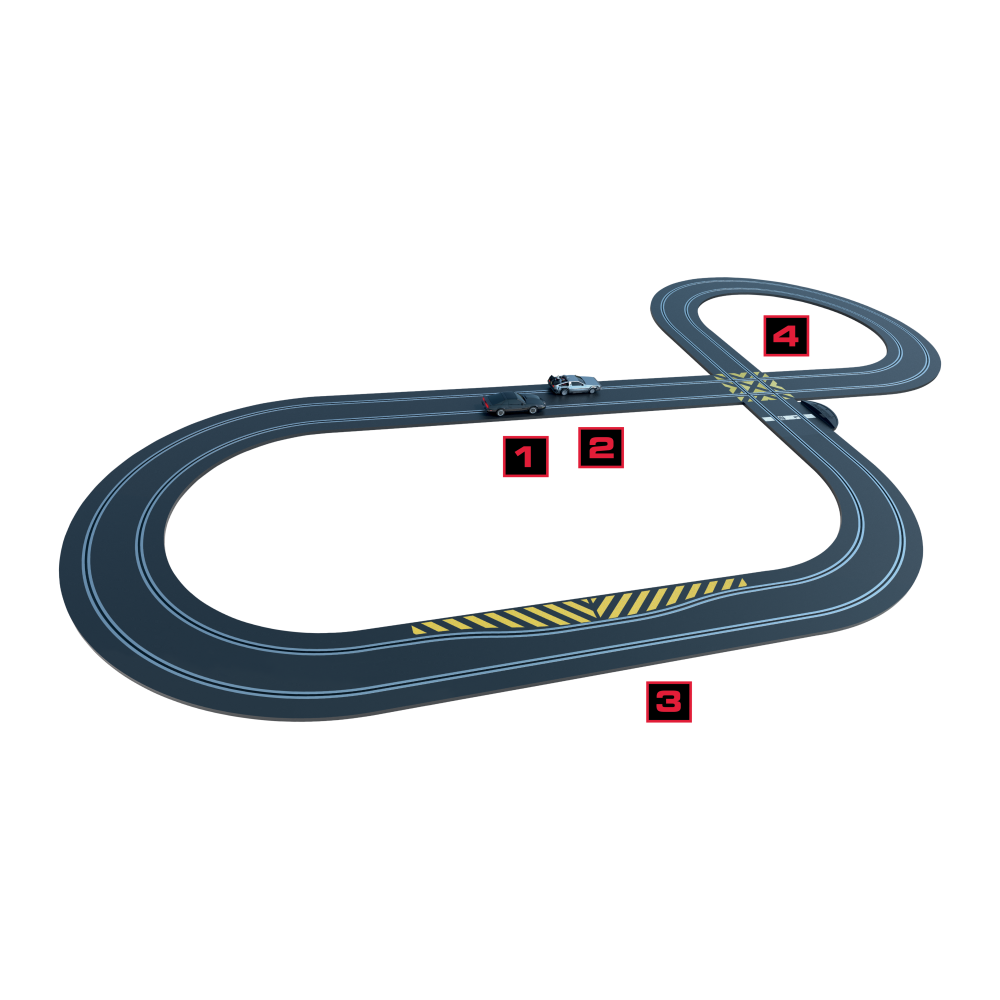 Scalextric C1431S - Back to the Future vs Knight Rider Slot Car Race Set