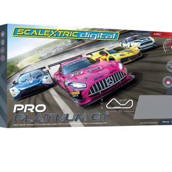 Scalextric C1436SF Pro Platinum GT Arc Pro Digital 4 Cars Slot Car Set 1:32