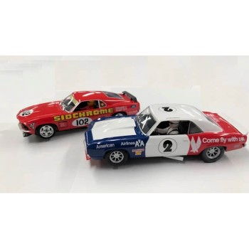 Scalextric C1449 Muscle Car Mayhem Slot Car Racing Set Chevrolet Camaro vs Ford Mustang 1:32