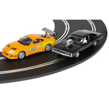 Scalextric C1458 Fast and Furious Hot Laps Slot Car Racing Set Dodge Charger vs Toyota Supra 1:32