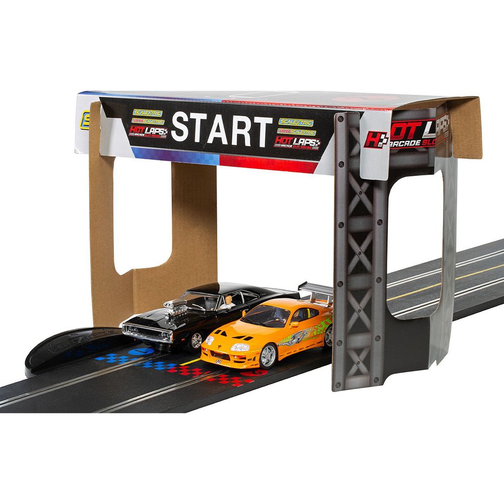 Scalextric C1458 Fast and Furious Hot Laps Slot Car Racing Set Dodge Charger vs Toyota Supra 1:32