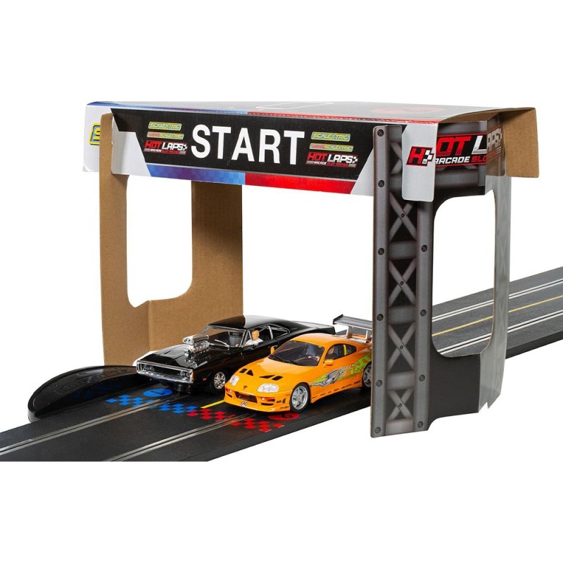 Scalextric C1458 Fast and Furious Hot Laps Slot Car Racing Set Dodge Charger vs Toyota Supra 1:32