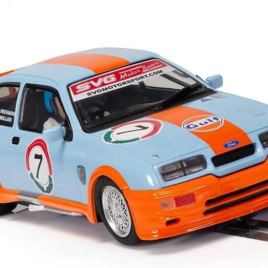 Scalextric C4231 Ford Sierra RS500 - Gulf Edition - Richard Millar Slot Car 1:32 Scale