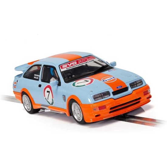 Scalextric C4231 Ford Sierra RS500 - Gulf Edition - Richard Millar Slot Car 1:32 Scale