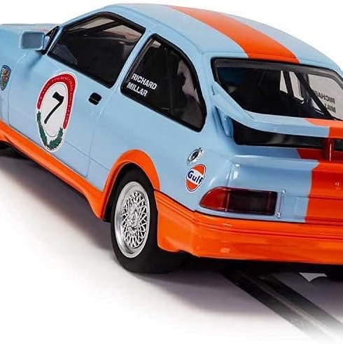 Scalextric C4231 Ford Sierra RS500 - Gulf Edition - Richard Millar Slot Car 1:32 Scale