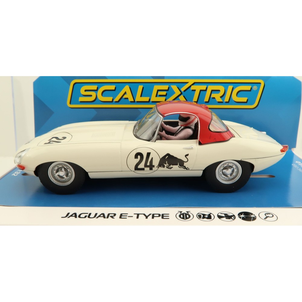 Scalextric C4232 - Jaguar E-Type - Goodwood Revival - Adrian Newey Slot Car 1:32 Scale