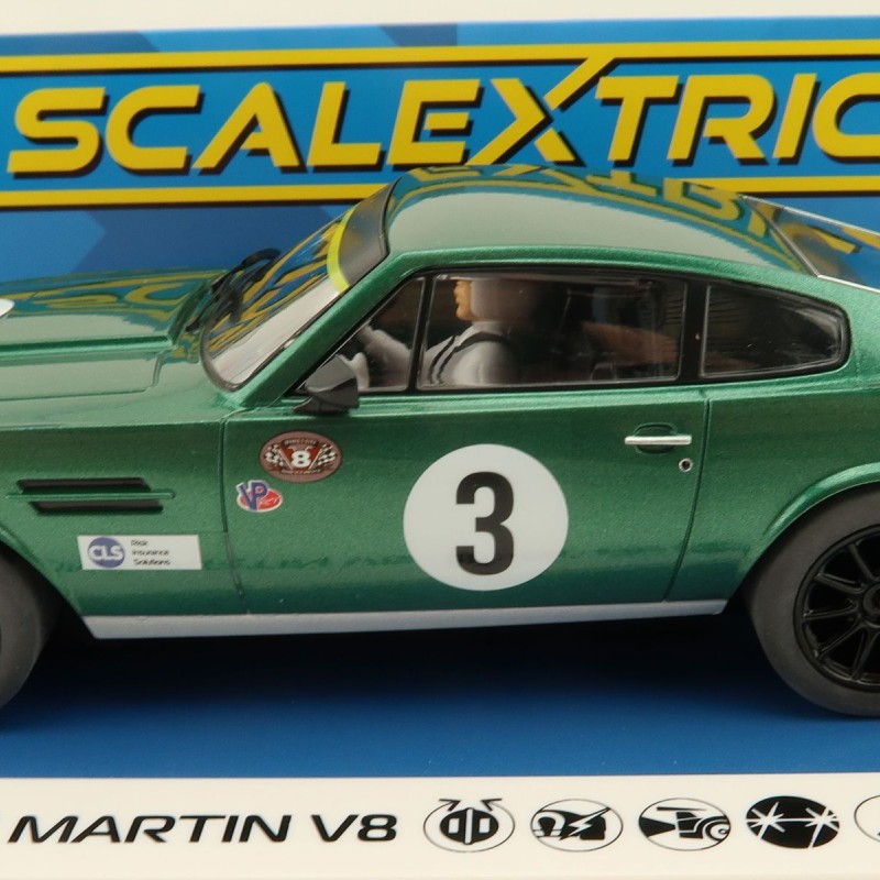 Scalextric C4256 - Aston Martin V8 Chris Scragg Racing Slot Car 1:32 Scale
