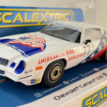 Scalextric C4300 Chevrolet Camaro Z28 No 77 Peter John DTM 1982 Slot Car 1:32 Scale