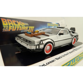 Scalextric C4307 DeLorean - Back to the Future 3 Time Machine Slot Car 1:32 Scale