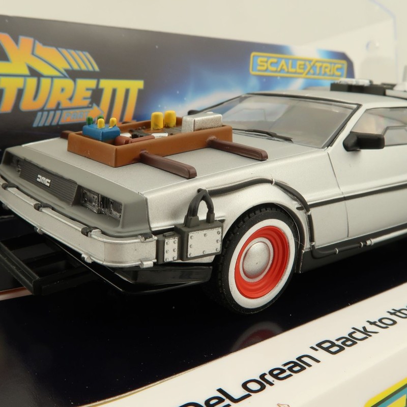 Scalextric C4307 DeLorean - Back to the Future 3 Time Machine Slot Car 1:32 Scale