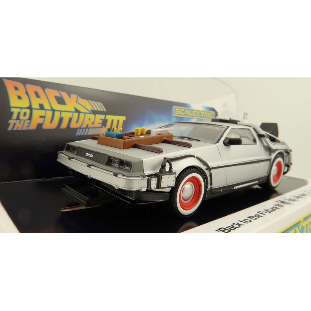 Scalextric C4307 DeLorean - Back to the Future 3 Time Machine Slot Car 1:32 Scale