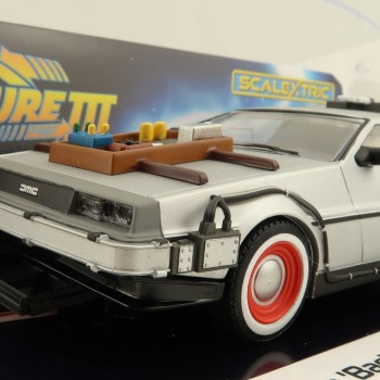Scalextric C4307 DeLorean - Back to the Future 3 Time Machine Slot Car 1:32 Scale