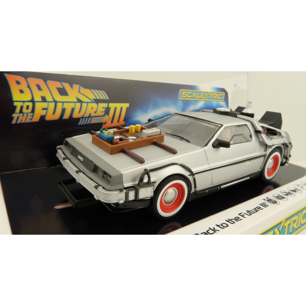 Scalextric C4307 DeLorean - Back to the Future 3 Time Machine Slot Car 1:32 Scale