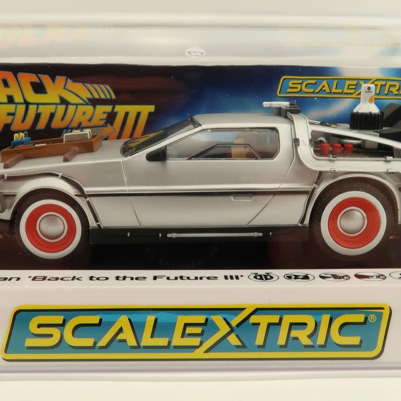 Scalextric C4307 DeLorean - Back to the Future 3 Time Machine Slot Car 1:32 Scale