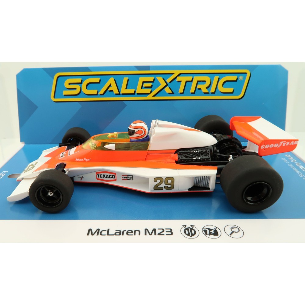 Scalextric C4308 Formula 1 McLaren M23 Dutch GP 1978 Nelson Piquet Slot Car 1:32 Scale