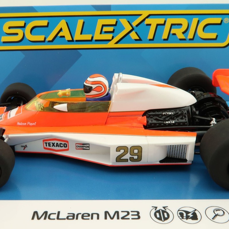 Scalextric C4308 Formula 1 McLaren M23 Dutch GP 1978 Nelson Piquet Slot Car 1:32 Scale