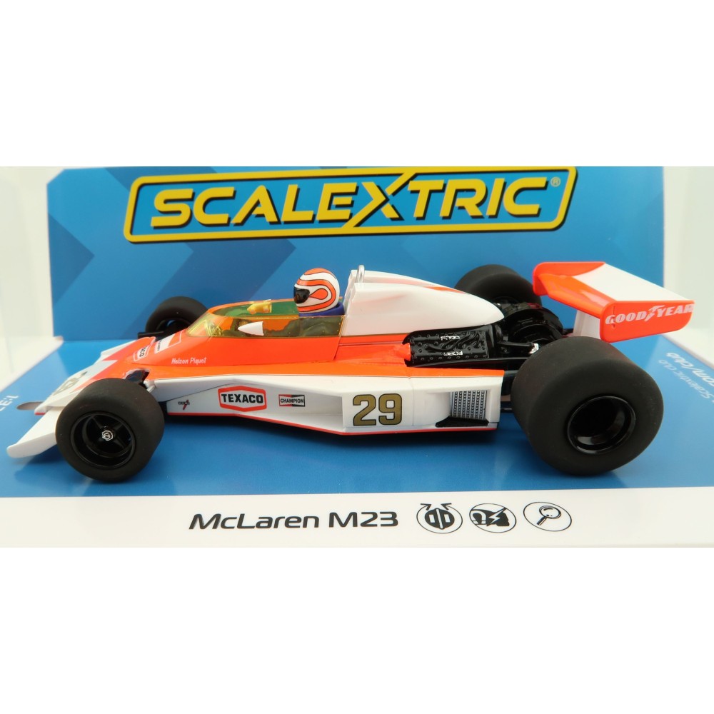 Scalextric C4308 Formula 1 McLaren M23 Dutch GP 1978 Nelson Piquet Slot Car 1:32 Scale