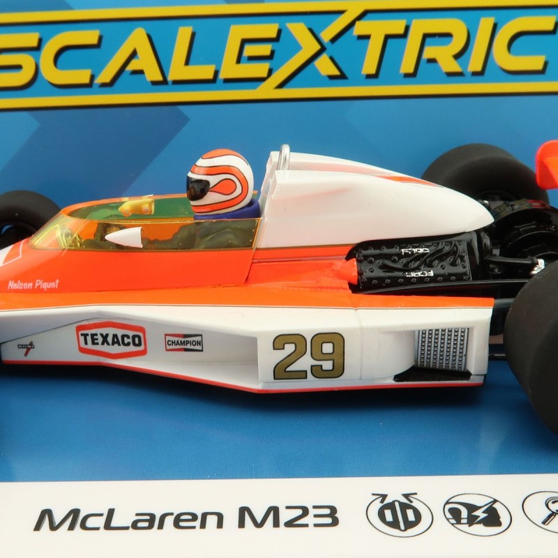 Scalextric C4308 Formula 1 McLaren M23 Dutch GP 1978 Nelson Piquet Slot Car 1:32 Scale