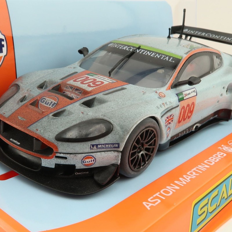 Scalextric C4316 Aston Martin DBR9 - Gulf Edition - ROFGO Dirty Girl Slot Car 1:32 Scale