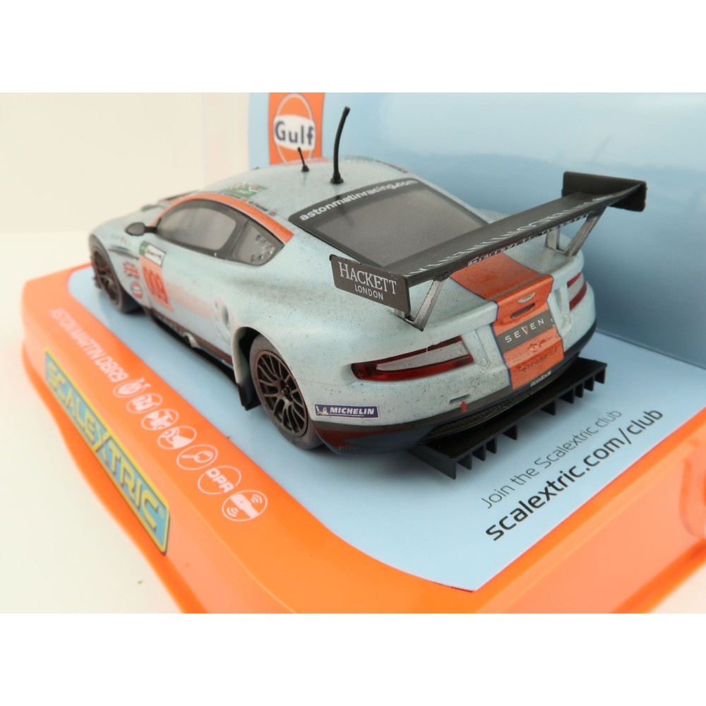 Scalextric C4316 Aston Martin DBR9 - Gulf Edition - ROFGO Dirty Girl Slot Car 1:32 Scale