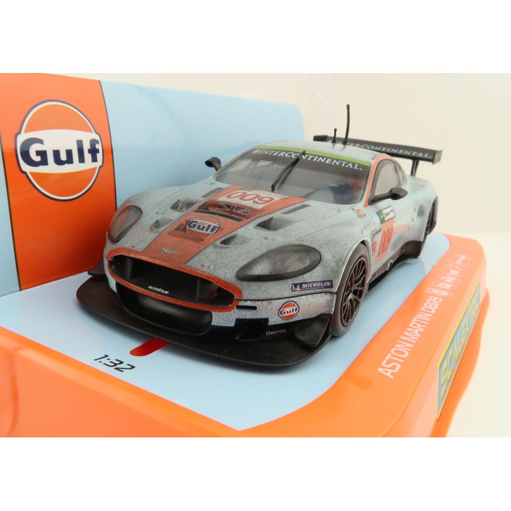 Scalextric C4316 Aston Martin DBR9 - Gulf Edition - ROFGO Dirty Girl Slot Car 1:32 Scale